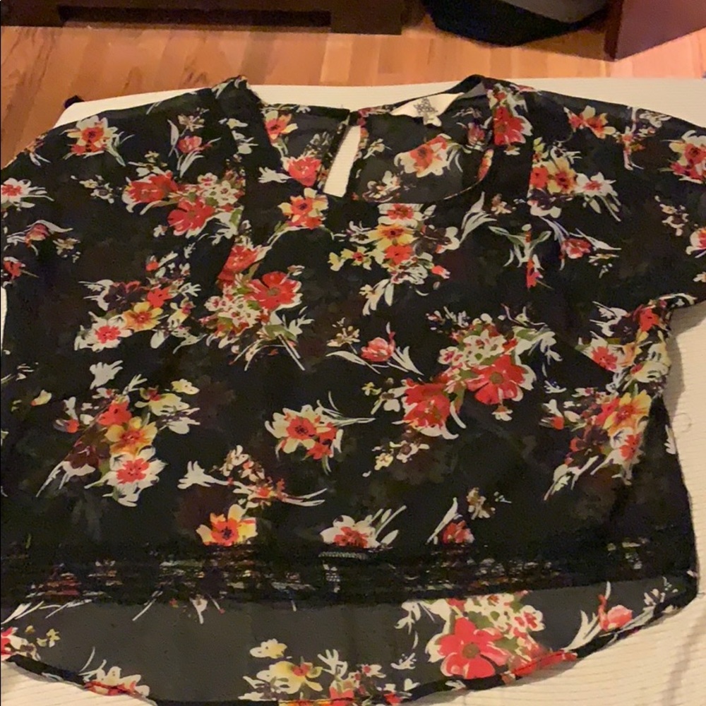 Floral high low top